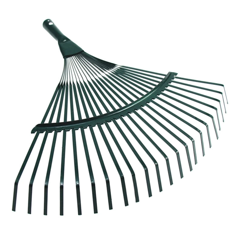 Upgraded 42cm 22 Teeth Steel Fan Rake for Head Replacement for Garden Lawns Patio & Yards Leaves Leaf Moss High Carbon S