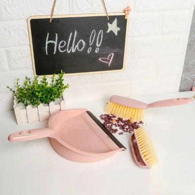 4 pcs Mini Plastic Kitchen Home Window Cleaning Dustpan and Brush Set Dustpan Set Small Dust Pans with Brush Set Cleaning Tool