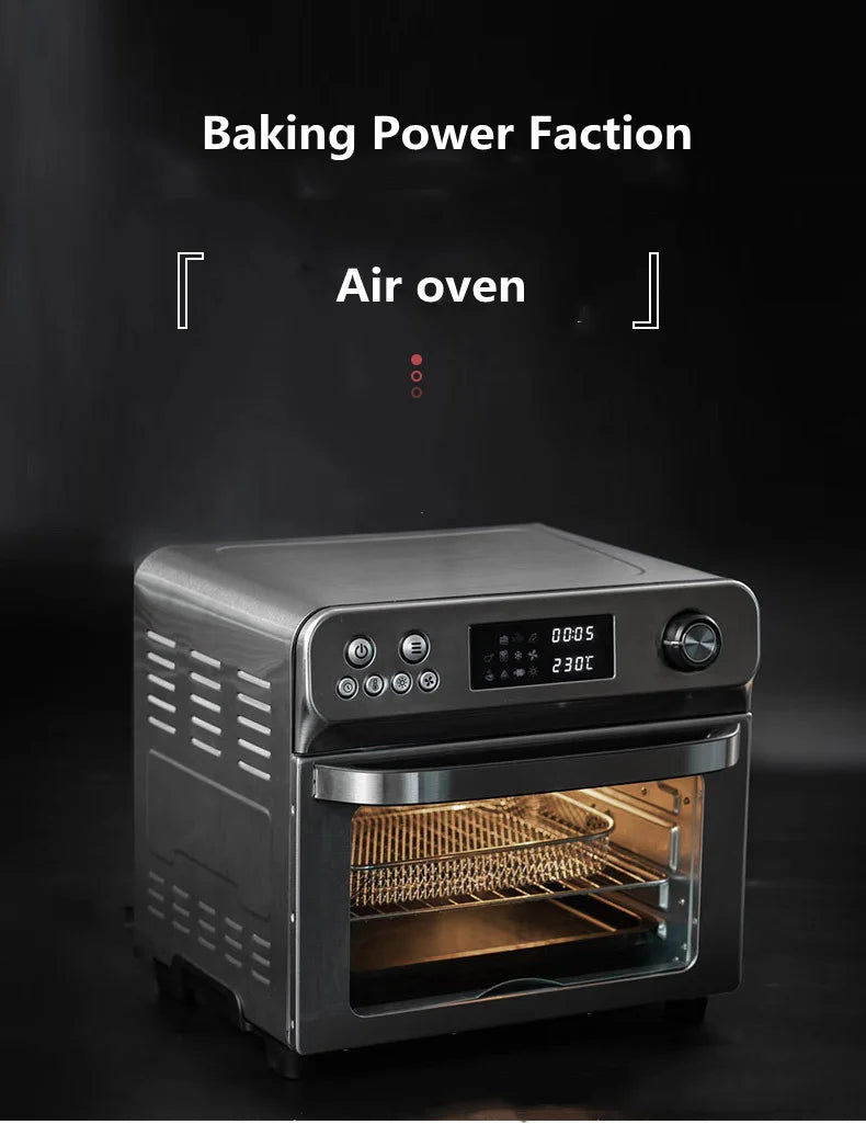 1700W Automatic Intelligent Multi Functional Mechanical Control Stainless Steel Electric Air Fryer Oven