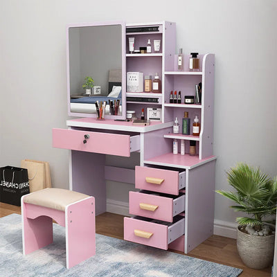 Dressing Table Small Apartment Dresser Modern Makeup Mirror Storage Cabinet 옷장