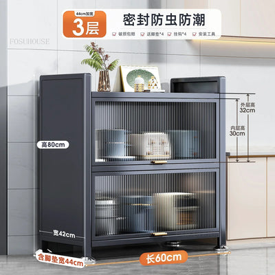 Home Multi-layer Kitchen Cabinets Floor Storage Cabinets Nordic Kitchen Furniture Multi-functional Bowl Rack Sideboard Cabinet Y