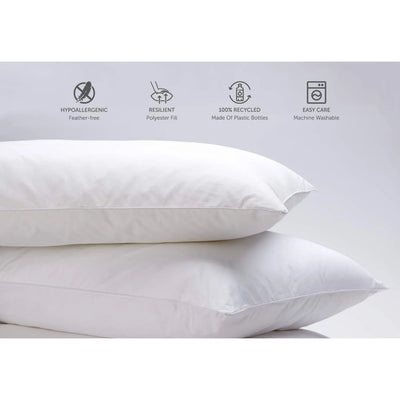 by Marriott Down Alternative Eco Pillow - Soft, Eco-Friendly Pillow with 100% Recycled Fill - Exclusively for Courtya