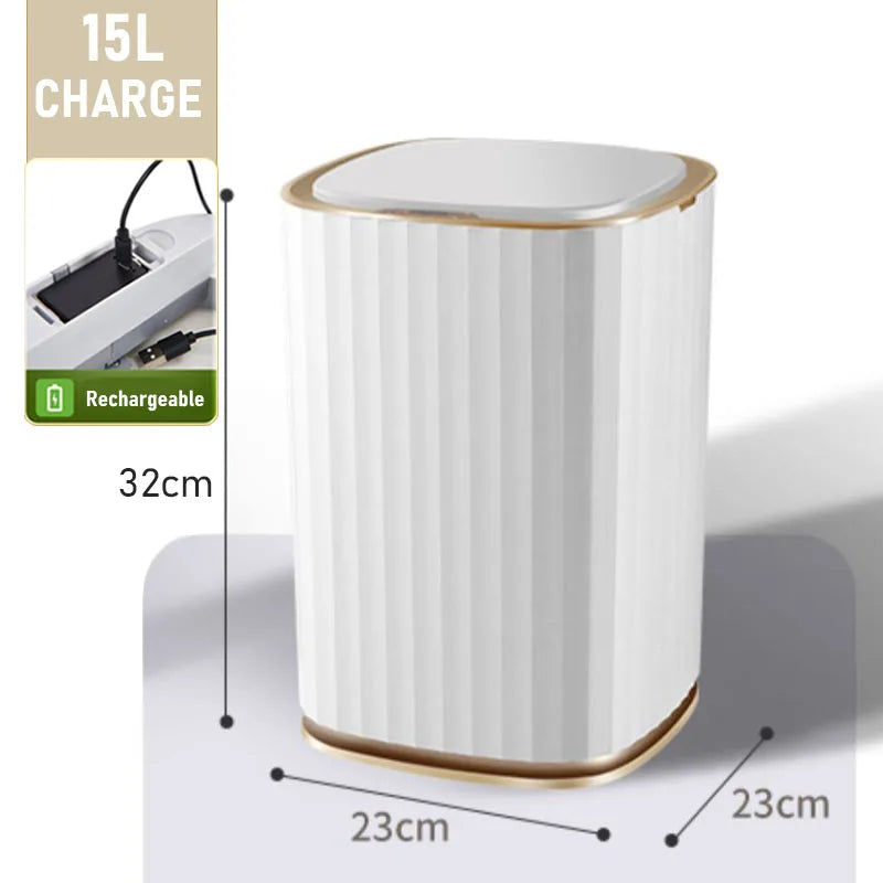 12/15L Smart Trash Can Home Kitchen Wastebasket Garbage Bins Bathroom Toilet Living Room Automatic Sensor Trash Bin Dustbin