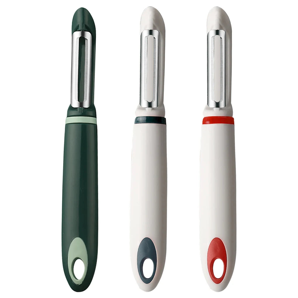 Kitchen Potato Peeler Stainless Steel Vegetables Planer Tomato Melon Ergonomic Handle Scraper Peeling Tool Green