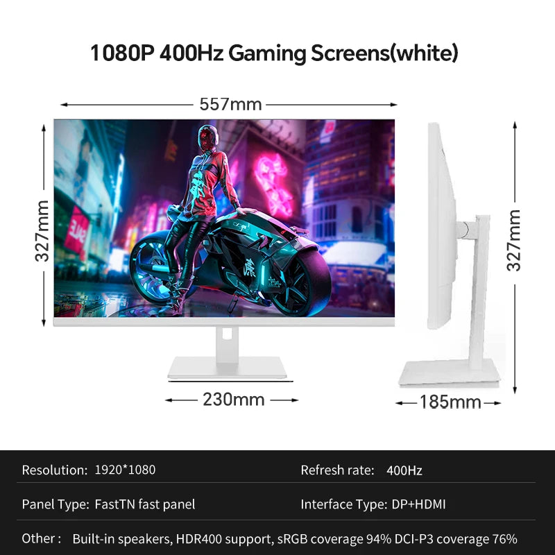 Anmite 24.5 inch Fast TN 400HZ PC gaming monitor 1MS FHD screen 280hz 1920*1080 PS4