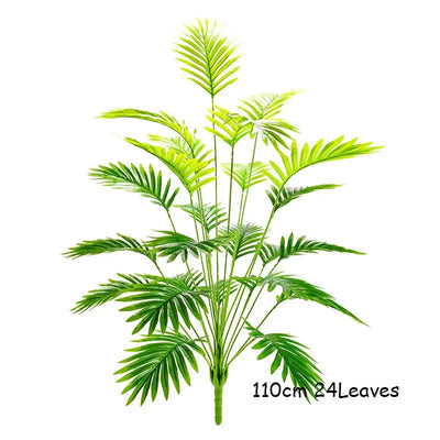 150cm Large Artificial Palm Tree Fake Tropical Plants Plastic Monstera Leaves Green Palm Tree For Home Garden Shop Party Decor