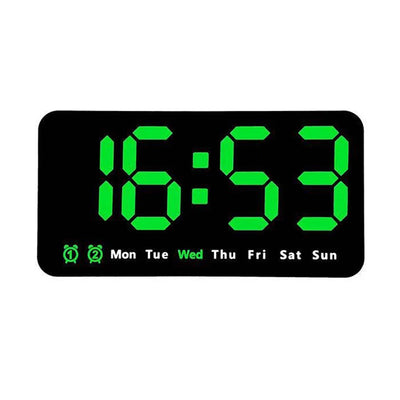 Digital LED Alarm Clock with Snooze Function.For Table Stand or Wall Hanging.Brightness Level Adjustable.Sound Control Backlight