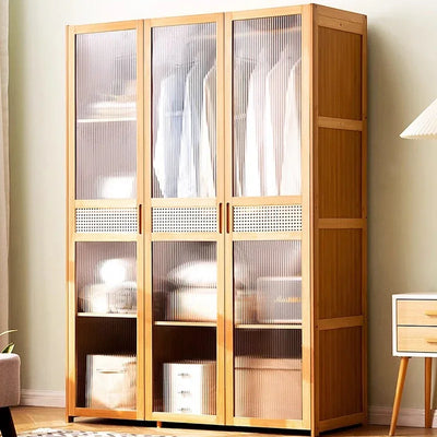 Wooden Simple Wardrobes Storage Organizer Hanging Clothes Wardrobes Apartment Free Shipping Free Shipping Furniture Bedroom