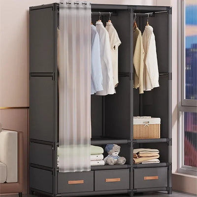 Cabinet Wooden Wardrobe Clothes Bedroom Minimalism Italian Space Saving Modern Guarda Roupa Lounge Suite Furniture